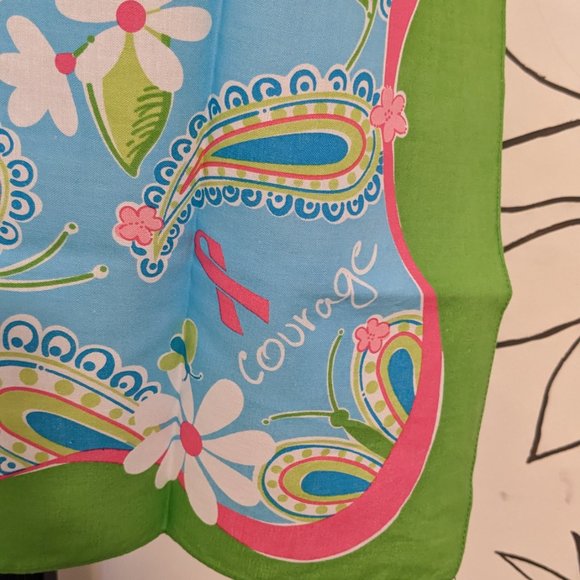 Lilly Pulitzer Accessories Lilly Pulitzer Ford Cancer Awareness Bandana Poshmark